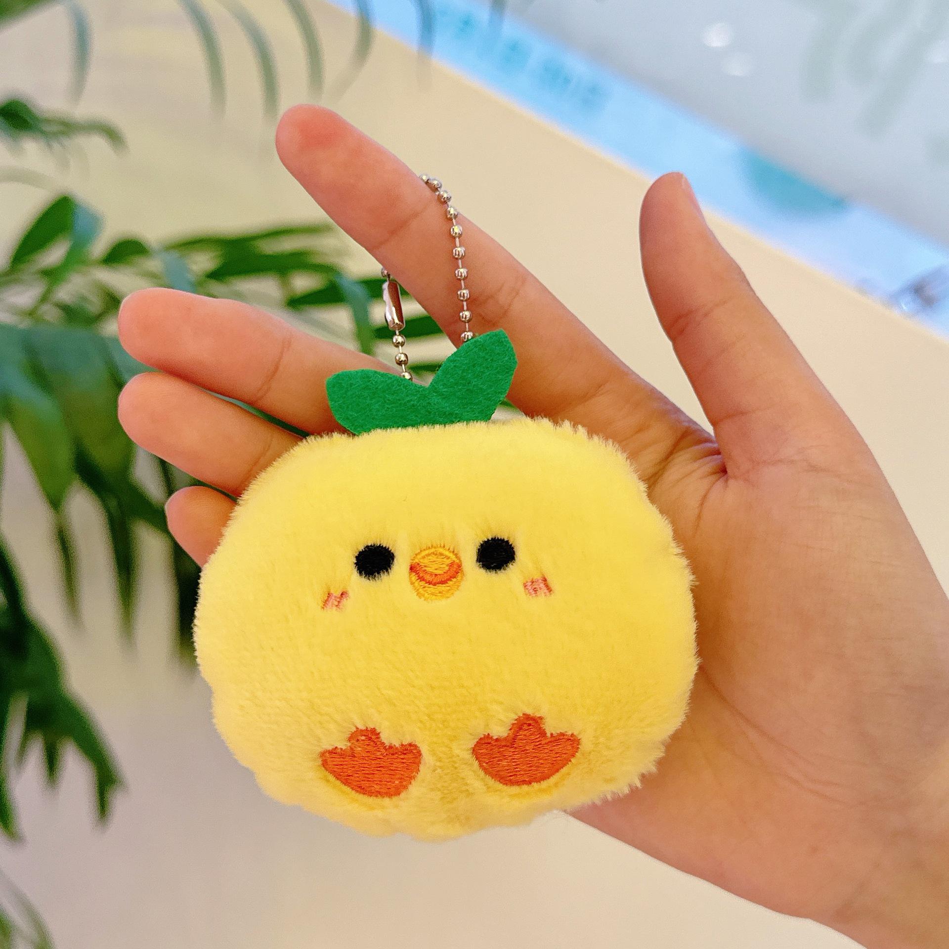 

Милый брелок в виде цыпленка Douyin, плюшевый мультяшный кулон для украшения рюкзака Height 9 cm