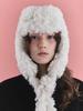 Poejidam Knot Earflap Hat In Furry Cream