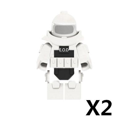 Military Building Blocks Figures Protective Bomb Disposal Suit EOD Special Forces Mine Detector Combination Bricks Toy Kids J019