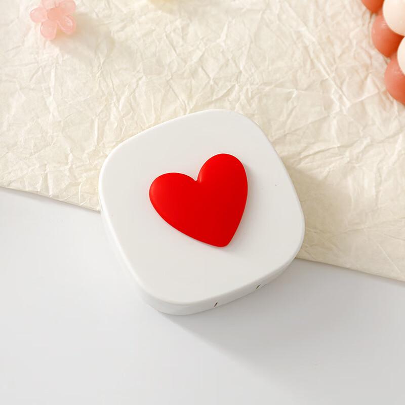 Macaron Herz Kontaktlinsenbehälter mit Spiegel