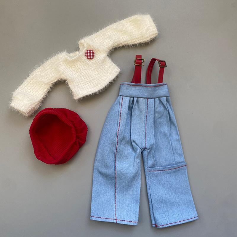 For 30Cm Doll Clothes Suit Cute Winter Outfit 1/6 Doll Accessories Dress Up Toy Gift For Girls