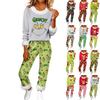 Women's Fashion Casual Homewear Fashion Casual Printed Cardigan Shirt Trousers Set