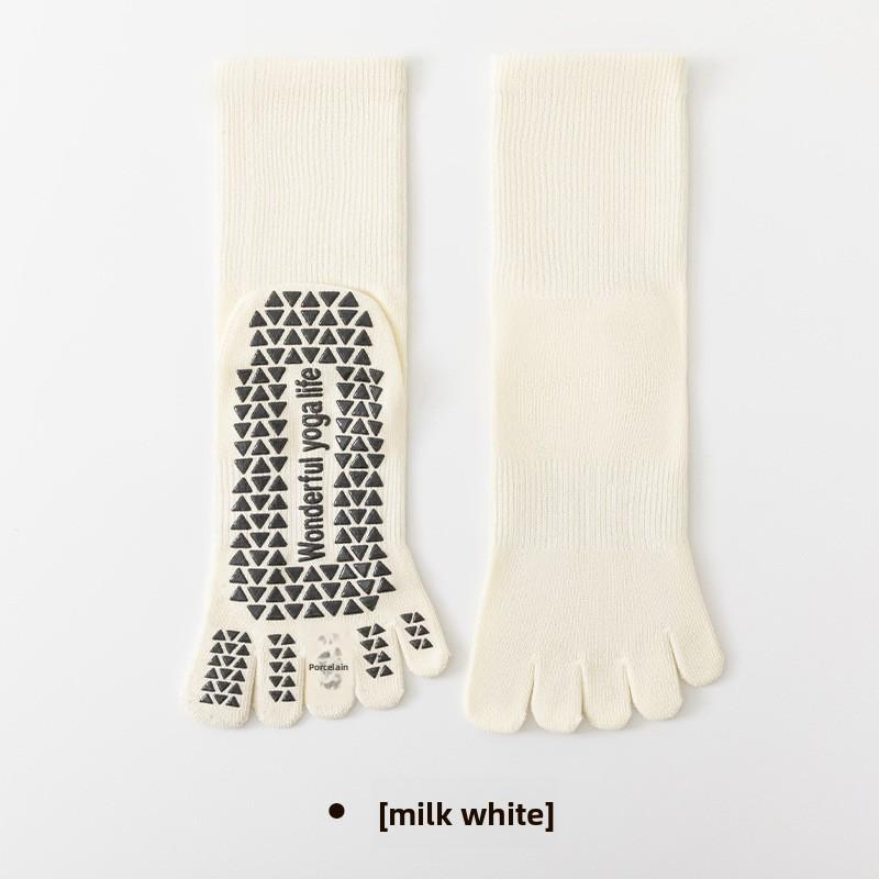 Women s Cotton Crew Socks | Non-Slip Seamless Solid Color Athletic Socks for All Seasons One Size белый
