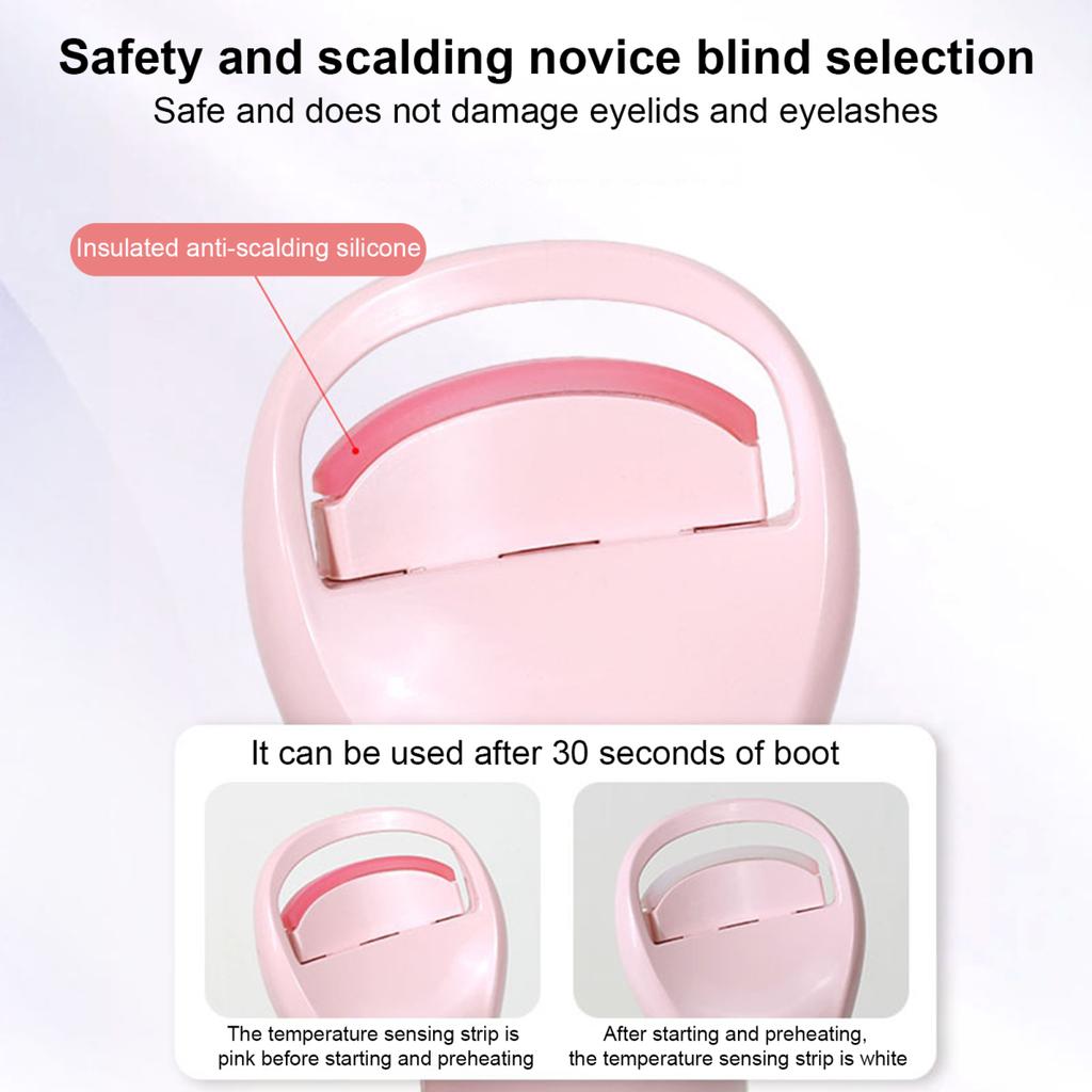 Electric Heated Eyelash Curler 3 Temperature Setting USB Rechargeable Portable Quick Heating Women Eye Lashes Curling Tools