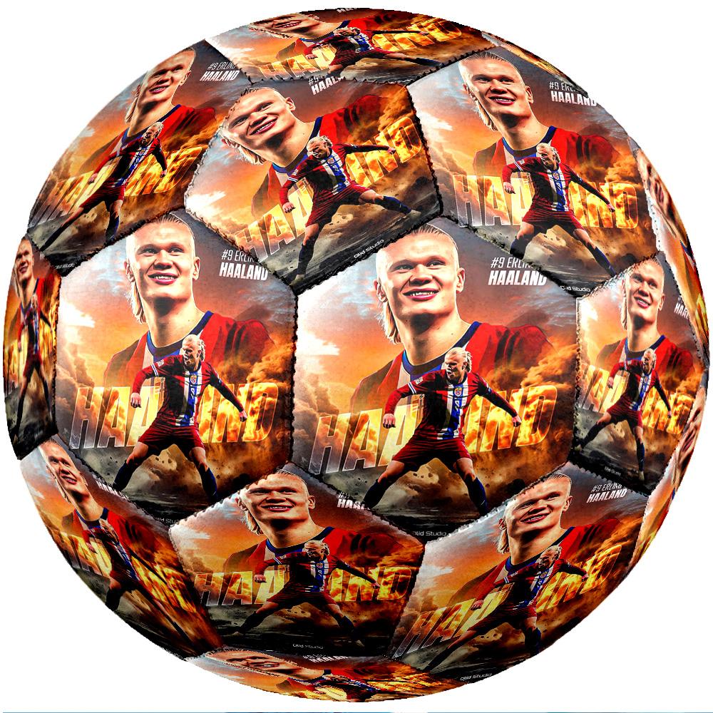 Erling Haaland Thema Fußball Ball Größe 5 Fußball Ball Weiche Haptik Professioneller Trainingsfußball für Outdoor-Sportarten