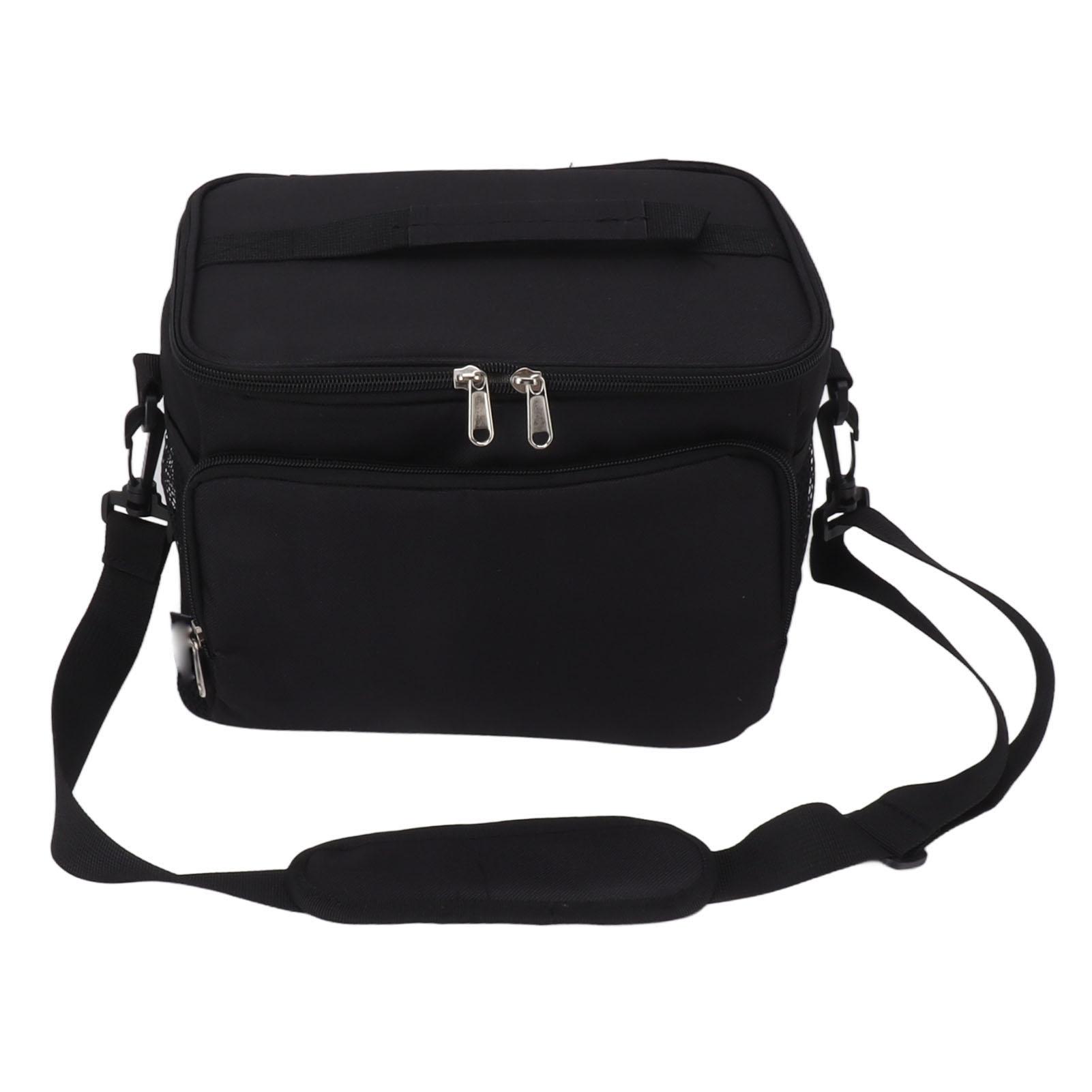 Изолированная сумка для ланча Водонепроницаемая Большая вместимость Портативная сумка-холодильник для ланча для кемпинга на открытом воздухе Путешествий Черная