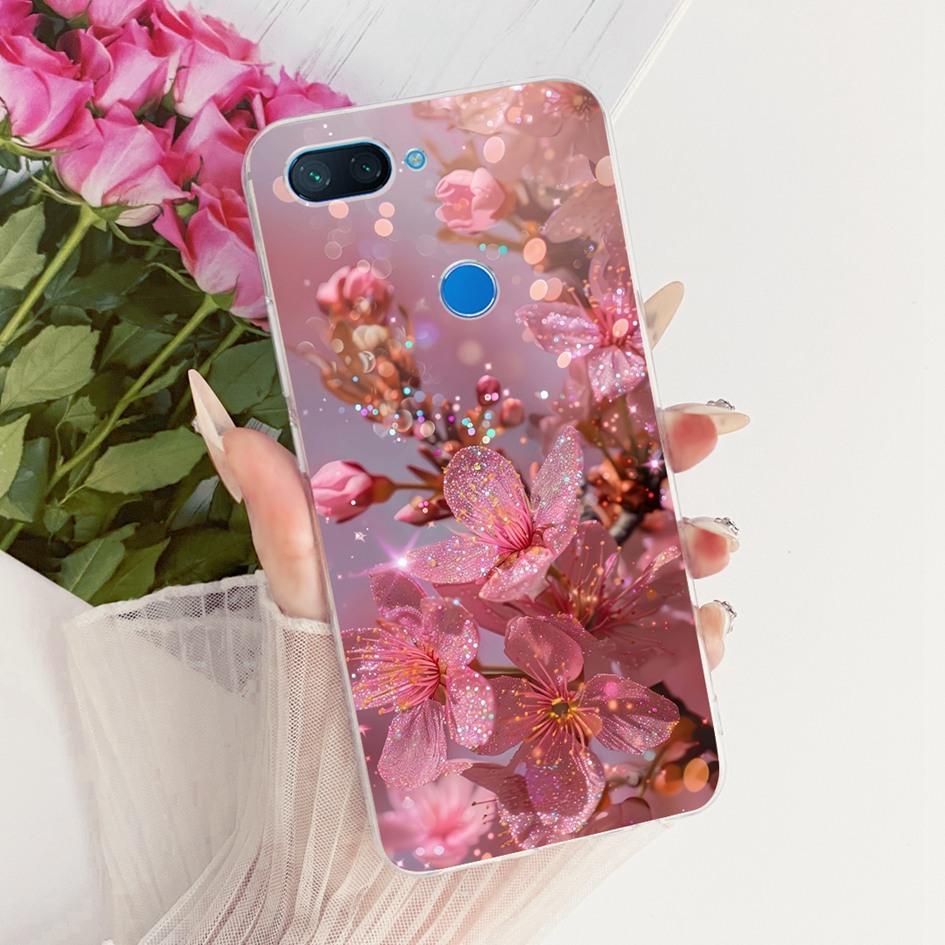 Für Xiaomi Mi 8 Lite Hülle Beliebte Blume Weiche Klare Silikon Schutzhülle Für Xiaomi Mi 8 SE Funda Mi8 Pro Mi8Lite TPU Hülle