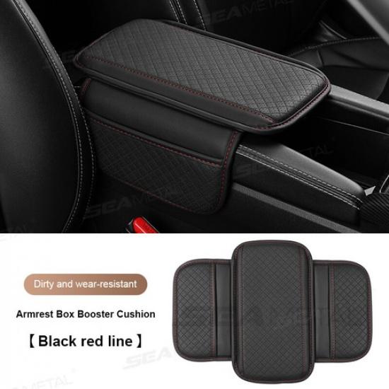 Leather Car Armrest Cushion Cover Center Console Box Pad Protector Accessories