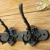 Letter Shape Hooks Metal Cast Iron Classical Retro Garden Courtyard Wall Decorate Clothes Hat Wall Mounted Rusty Colored Hook