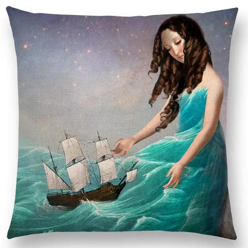New Elegant Lady Cute Girl Shakespeare Imagine Fantasy Oil Painting Dreamy Feeling Fable Fate Thorw Pillow Case Cushion Cover