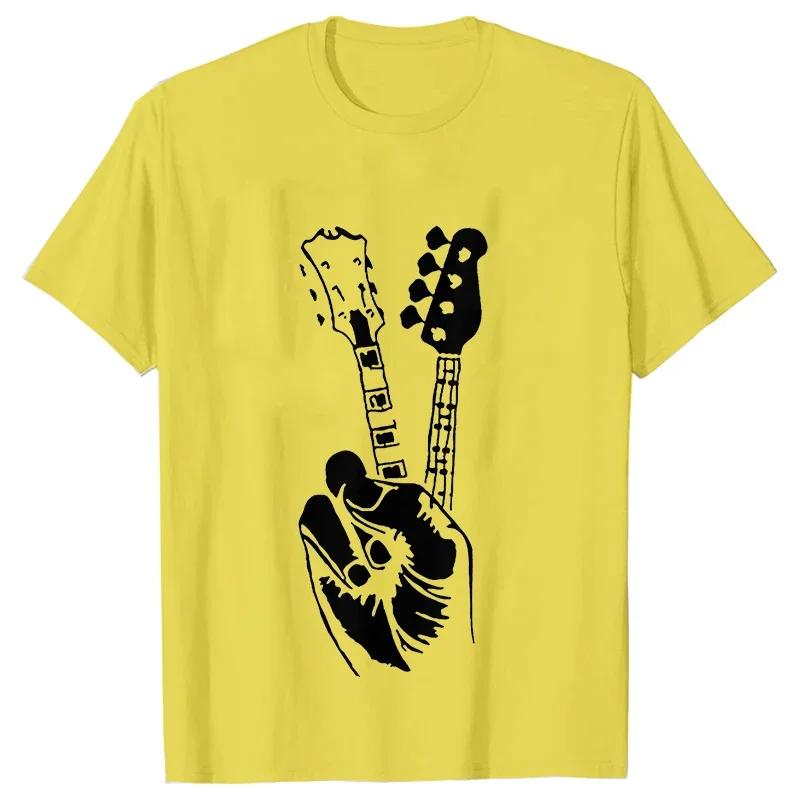 Funny Electric Bass Guitar Tee Shirts Graphic Tops Streetwear Short Sleeve Music Hip Hop Rock Musician Guitarist TShirt Unisex S