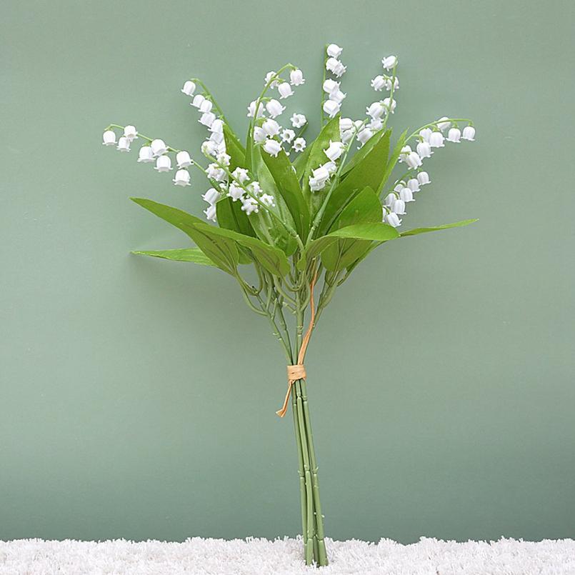 

White Artificial Flowers Cheap Fake Plastic Handmade Home Decoration Plant Wall Wedding Household Products Bride Holding Bouquet 1pc белый