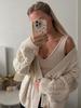 V-Neck Cable Knit Cardigan - Fresh, Lazy Style for Spring & Autumn