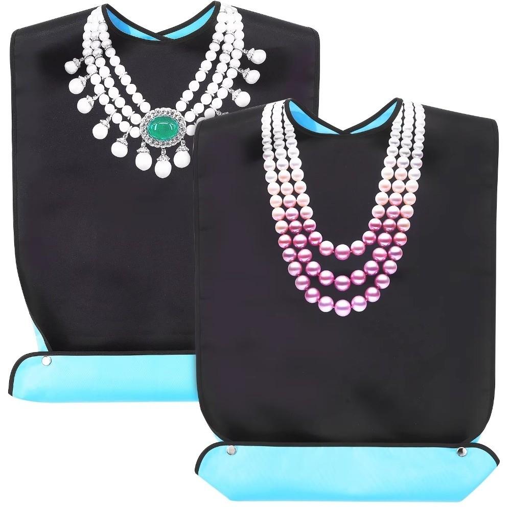 Creative Dining Protector Waterproof Elderly Bibs Foldable Snap Closure Adult Apron Oil-Resistant Saliva Towel Elderly Dining