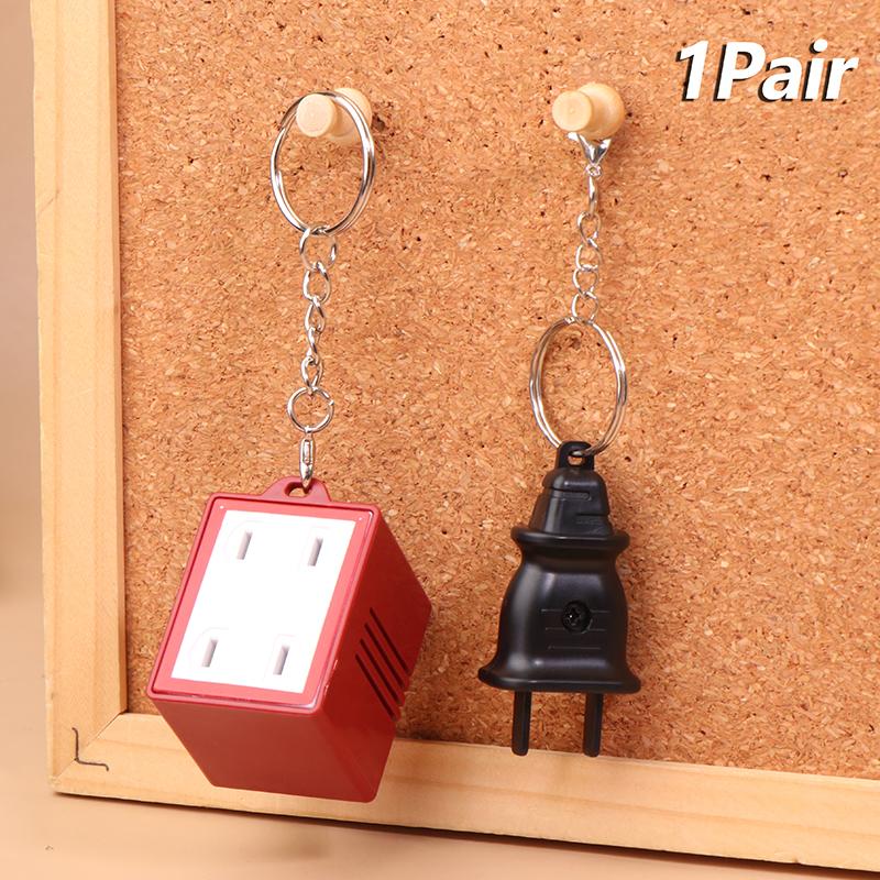 Creative Mini Socket Music Keychain Fun Singing Key Chain Couple Keyring Backpack Pendant Car Key Holder Cute Little Gift