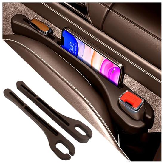 2-teiliger Organizer zum Füllen von Autositzlücken mit Telefonhalter, Upgrade der Autositzlücke zur Vermeidung von Stürzen, unverzichtbares Autozubehör zum Füllen von Autoseitensitzlücken