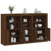 VidaXL Buffet with LED Lights, Cabinet with Door, Storage Furniture, Living Room Entryway Organizer, 3209176