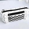 Large Capacity Star Checkered Pattern Pen Bag Lace Trim Stationery Organizer Pencil Pouch  Students