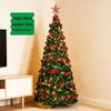 Automatic Folding Telescopic Christmas Tree with Lights for Home, Commercial, and Supermarket Decorations