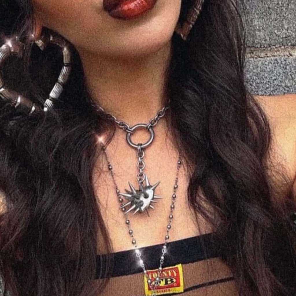 Nonmainstream Alloy Pendant Necklace With Electroplating For Party Look