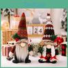 Adorable Christmas Decoration Patterned Pointed Hat No Face Doll Rudolf Figurine For Festive Cheer