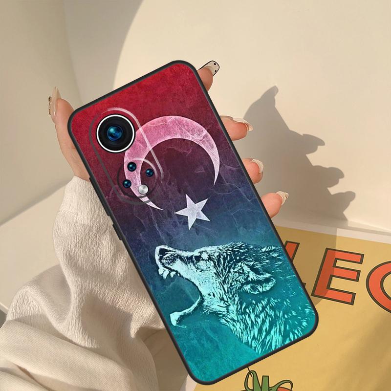 

Turk Wolf Turkey Flag Case For Honor Magic 8 Pro 5 6 7 Lite Cover For Honor 400 200 90 70 50 X8a X8b X9a X9b X9c Honor Magic6 Lite