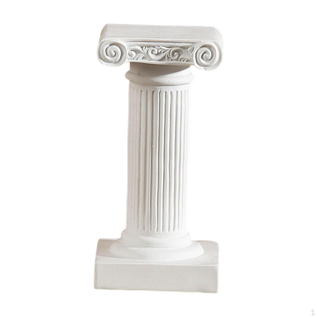 Greek Columns Base Stigma Alabaster Sculpture Northern Europe Resin White Roman Pillars for Indoor