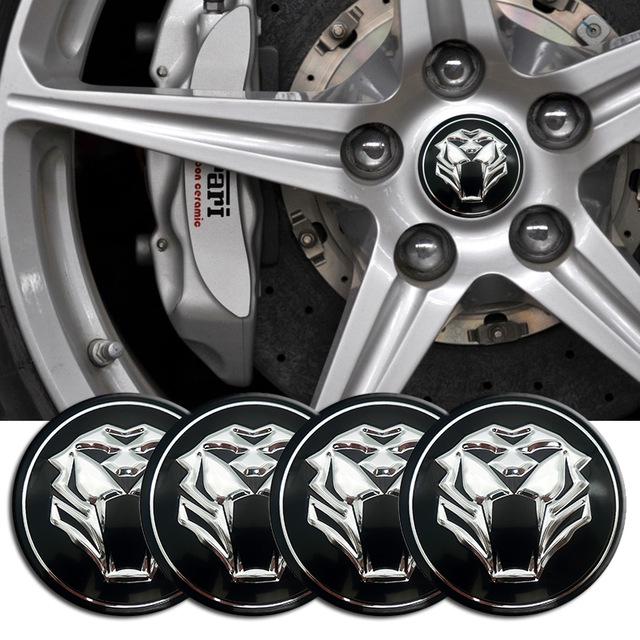 Buy 4Pcs 56mm Tiger Head Car Steering Hub Cap Hubcap Sticker Emblem
