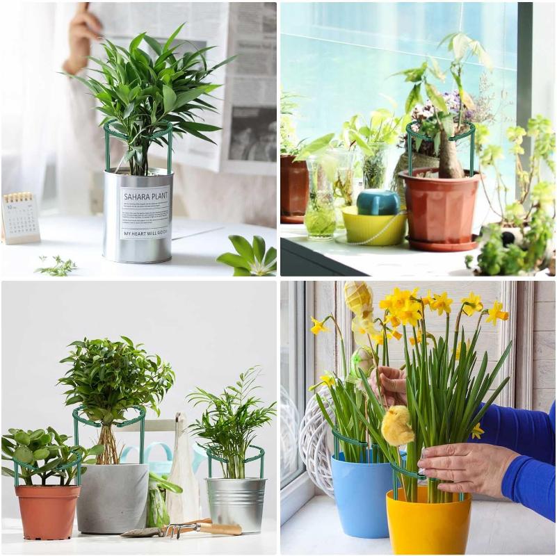 2/4/6Pcs Plastic Support Pile Stand Plant Support Pile for Flowers Greenhouses Arrangement Fixing Rod Holder Garden Tools