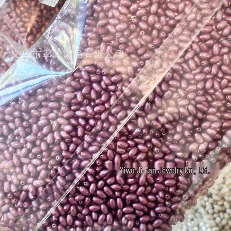 4x6mm Autumn/Winter Oval Rice Beads for DIY Jewelry Making
