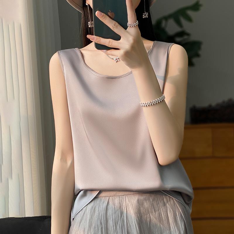 Summer 2025 Women's Round Neck Sleeveless Pullover Vest