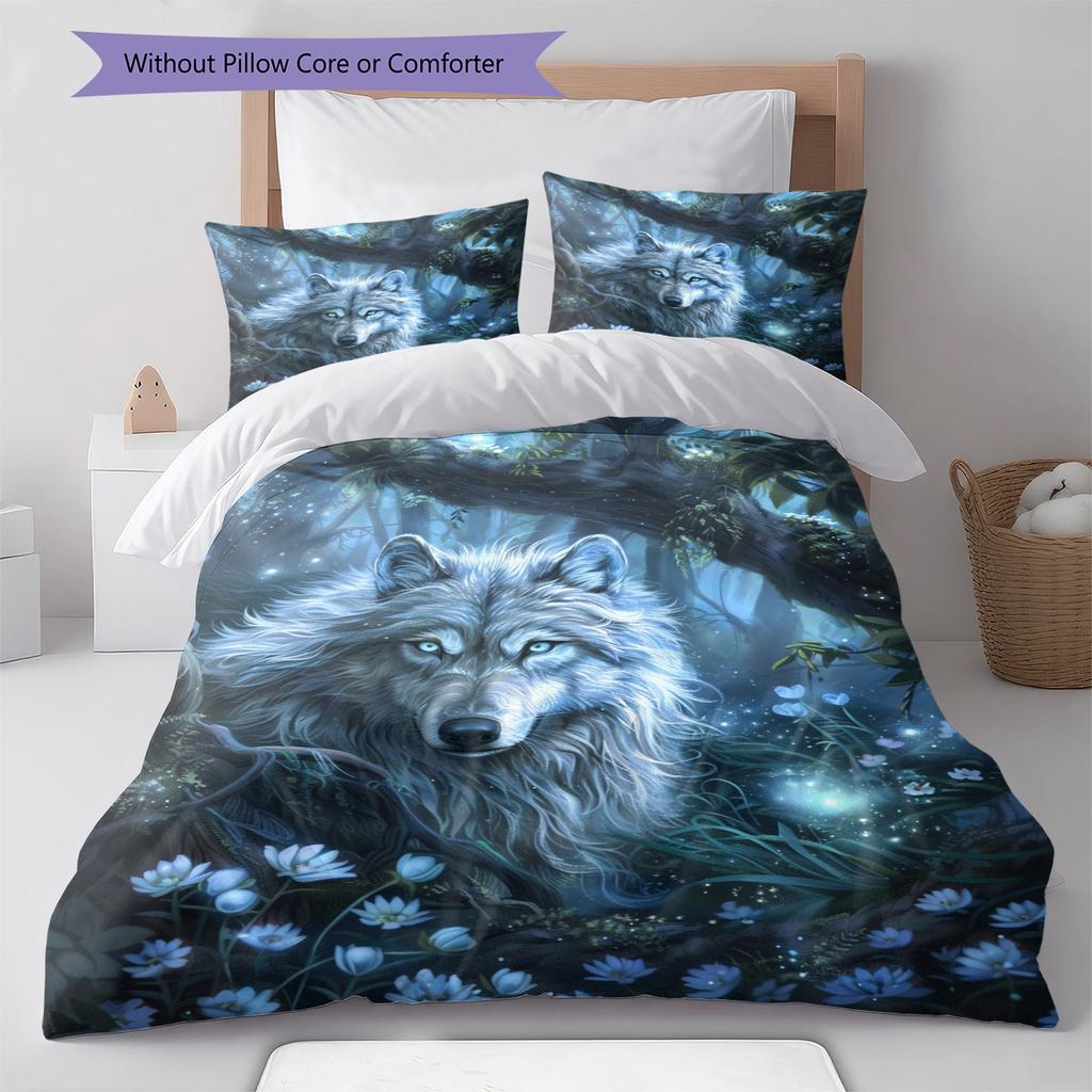 Cartoon Pattern Bedding Quilt Set Quilt Cover Pillowcase Home Decoration Birthday Gift (1 * Duvet Cover + 2 * Pillowcase, Without Core)