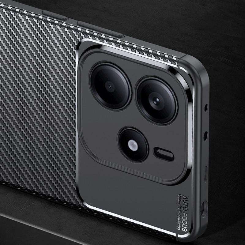Für Redmi Note 14 4G Hülle Für Redmi Note 14 Hülle Kohlefaser Stoßfest Silikon Schutz Bumper Redmi Note 14 4G Fundas