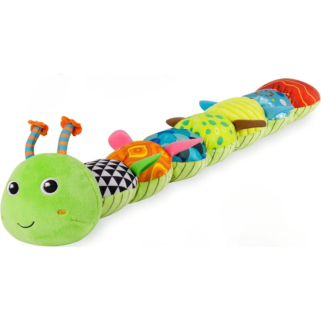 Infant Baby Musical Stuffed Animal Activity Soft Toy with Multi-Sensory Crinkle,Rattle and Textures for Tummy Time Newborn 0-3-6-12 Months,Caterpillar