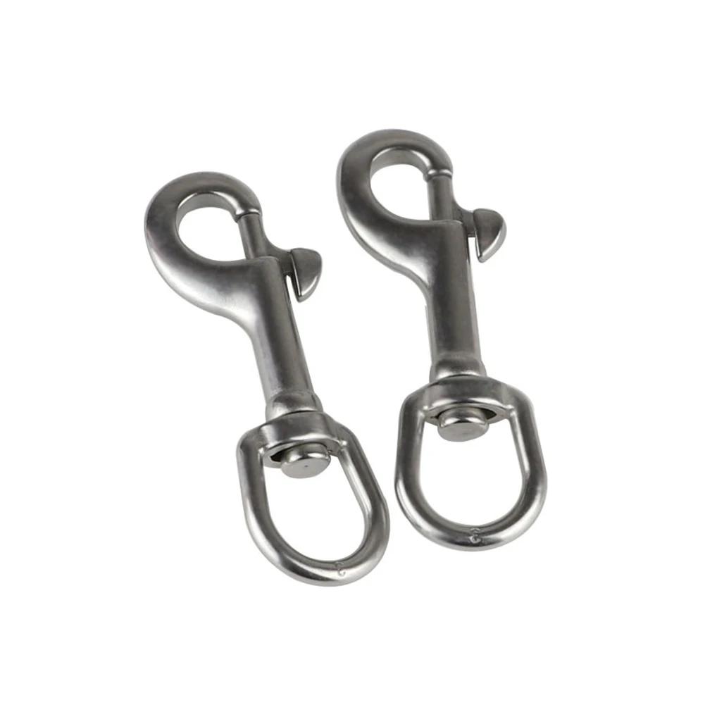 304/316 Stainless Steel Swivel Eye Bolt Spring Snap Hook 65/72/82/91/100/126mm Marine Diving D Ring Snap Hooks With Swivel