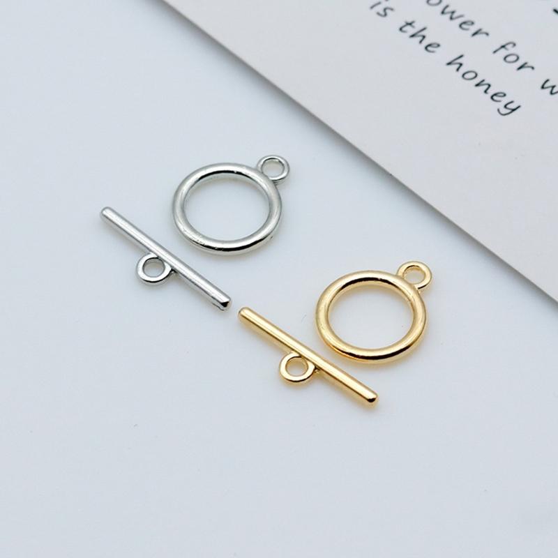 10 Pair Toggle Jewelry Clasps for Jewelry Making Metal Round OT Toggle Clasp Clip Craft DIY Necklace Chain Findings