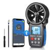 AIOMEST Digital Portátil Velocidade do Vento Bluetooth Conectividade com App de Celular Testador de Velocidade do Fluxo de Ar com Luz de Fundo Indicadora para Medição de Velocidade do Vento e