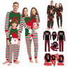 Christmas Woman Mom Printed Letter Top+Lattice Pants Xmas Family Clothes Pajamas