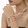 Handmade Bohemian Chic Jewelry Set Stainless Steel Necklace Bracelet Natural Pink Stone Luxury Boho Wedding/Party/Engagement
