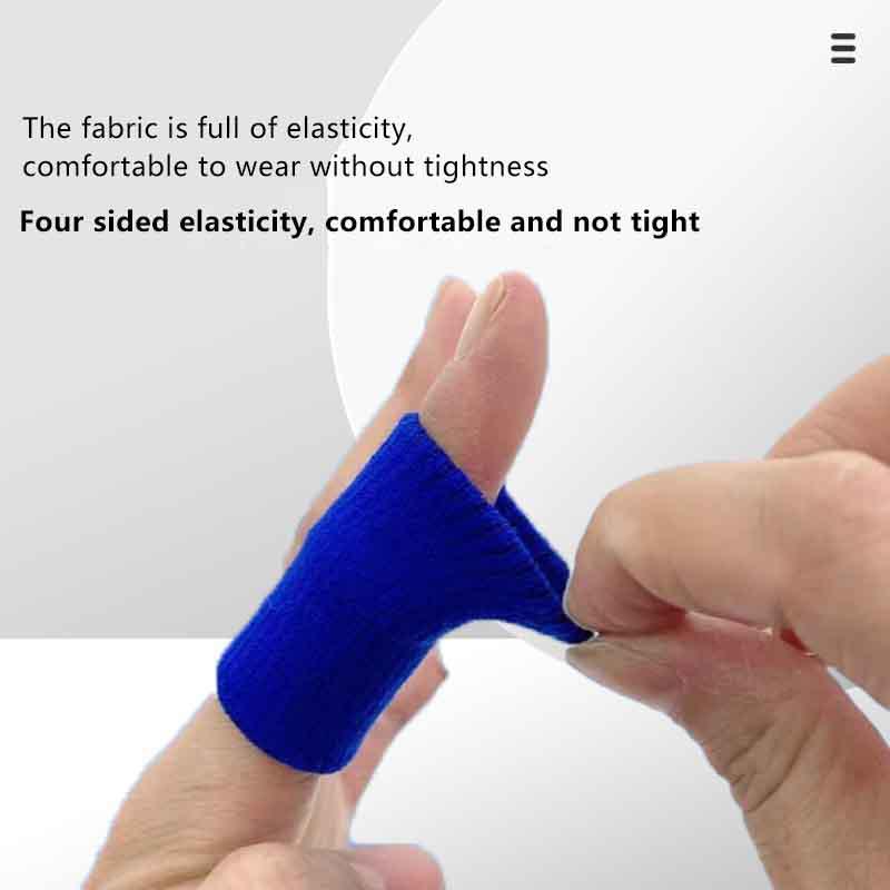 10Pcs Sports Finger Guard Sleeve Basketball Protective Sleeve Wicks Sweat Anti-Slip Breathable Joint Sprain Bandage Protector