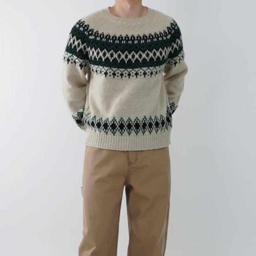 Onl Men Snowflake Knit Sweater Mpn
