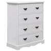 VidaXL Chest of Drawers White 60 X 30 X 75 Cm Wood