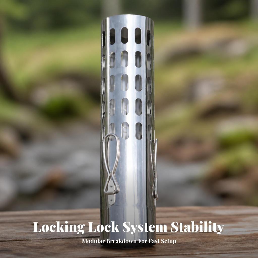 Chimney Pipe with Spark Arrestor Detachable Outdoor for Campers