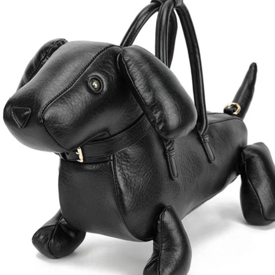 Hot Personalized Creative Card-through Molded Bag Fashionable Dog Bag Casual Lazy Dog Handheld Tote Bag