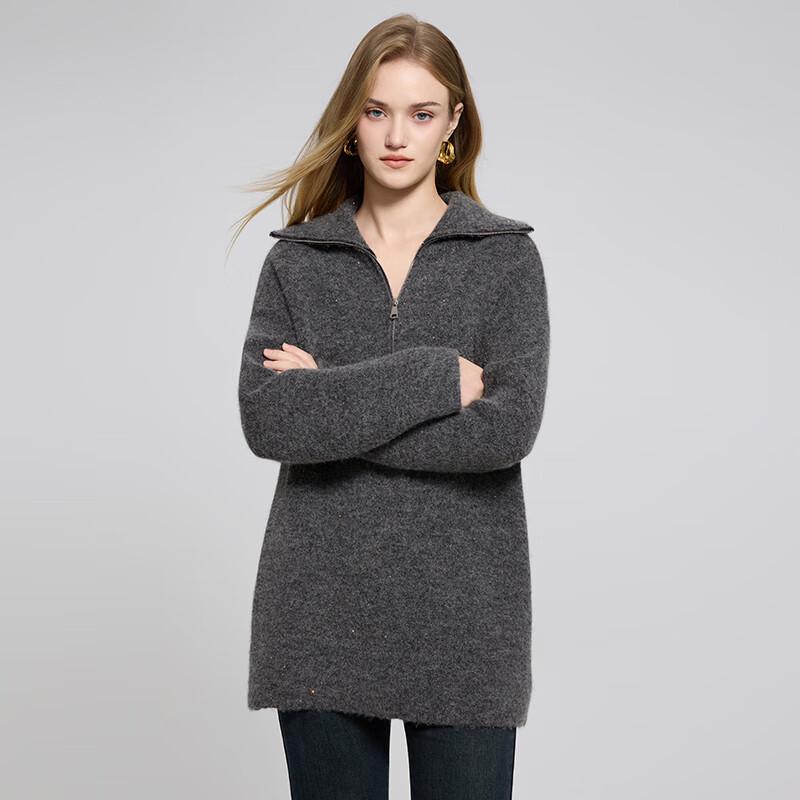 

Шету Сверкающая Пряжа Шерстяная Смесь Пуловер Свитер S