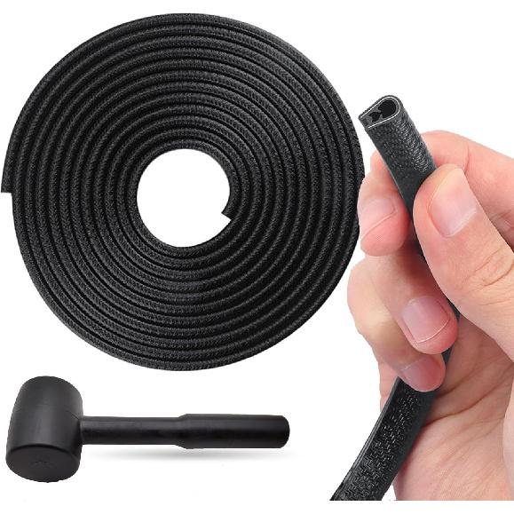 Car Door Edge Guards Black, 32.8Ft(10M) Car Door Edge Protector Rubber U Shape Edge Trim Universal Fit For Jeep Trucks Offroad SUV All Vehicles With