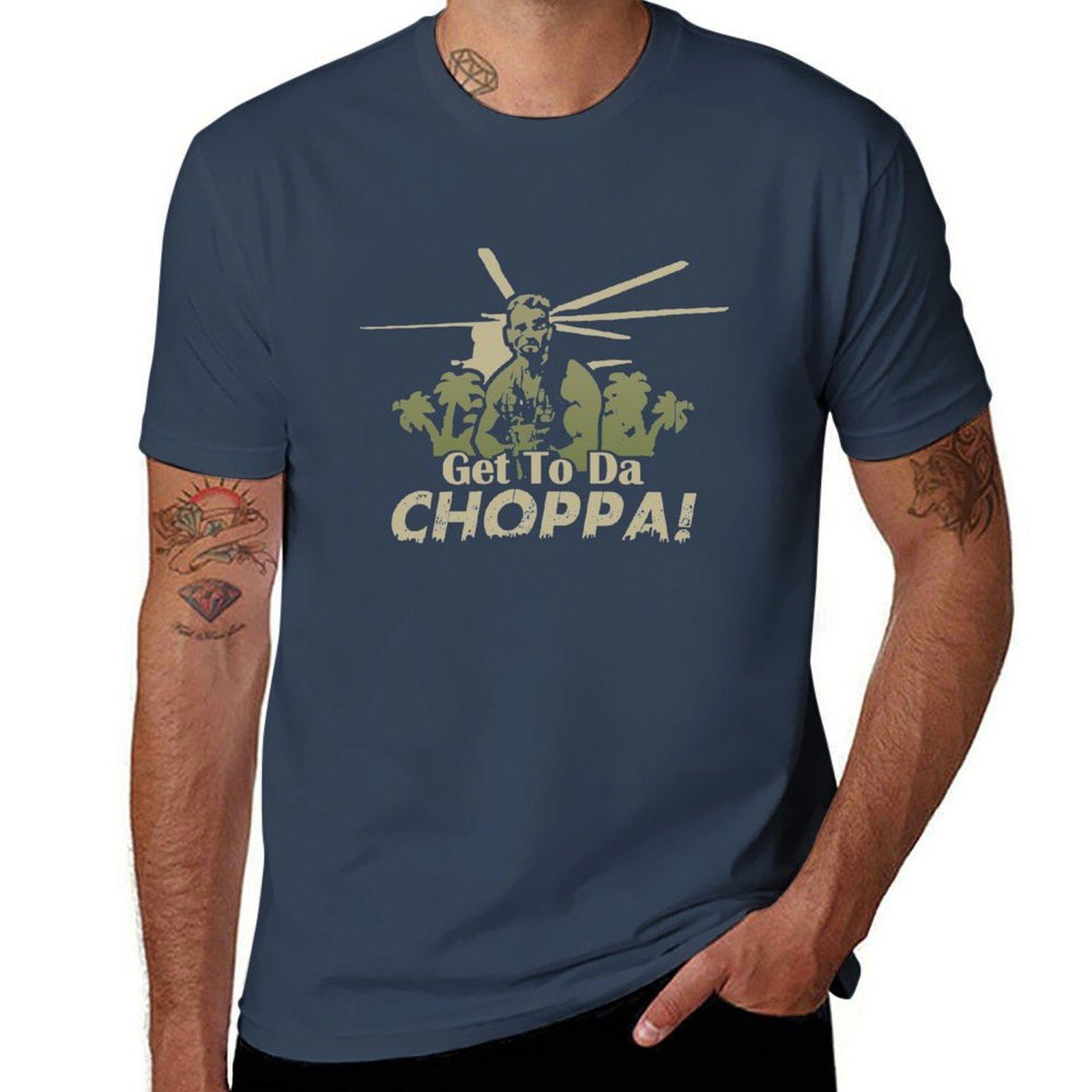 Get to da choppa TShirt Plus Size Basic Short Sleeve Top S