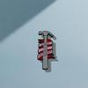 Creative Sledgehammer Brooch: Fashionable English Letter Metal Lapel Pin