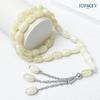 33-Bead Muslim Prayer Rosary Bracelet with Alloy Pendant