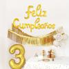 Espanhol Feliz Aniversário Balão Foil Conjunto Festa Decoração Banner 16 polegadas Parede Cenários Balão Casa Decoração Quarto Celebração Presente